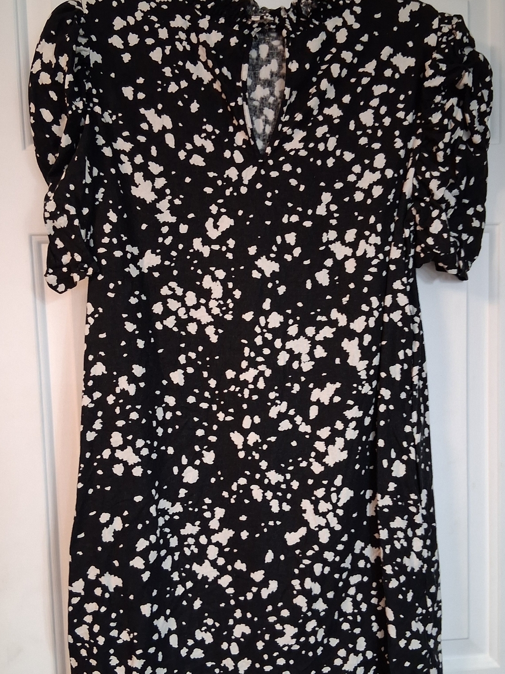 Who What Wear Black White Speckled Midi Dress Office Business Casual Sz Large - Picture 4 of 8